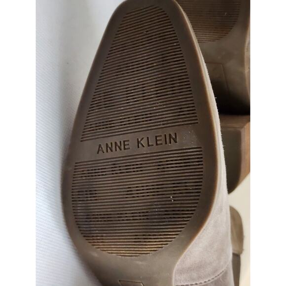 BOOTS/SHOES-ANKLE-Anne Klein-iFlex-Slip On-Parson-Tan Suede-Block Heel-Size 7M - Picture 8 of 16